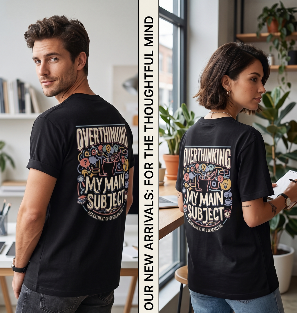 Unisex Overthinker Crew T-Shirt - Back Printed