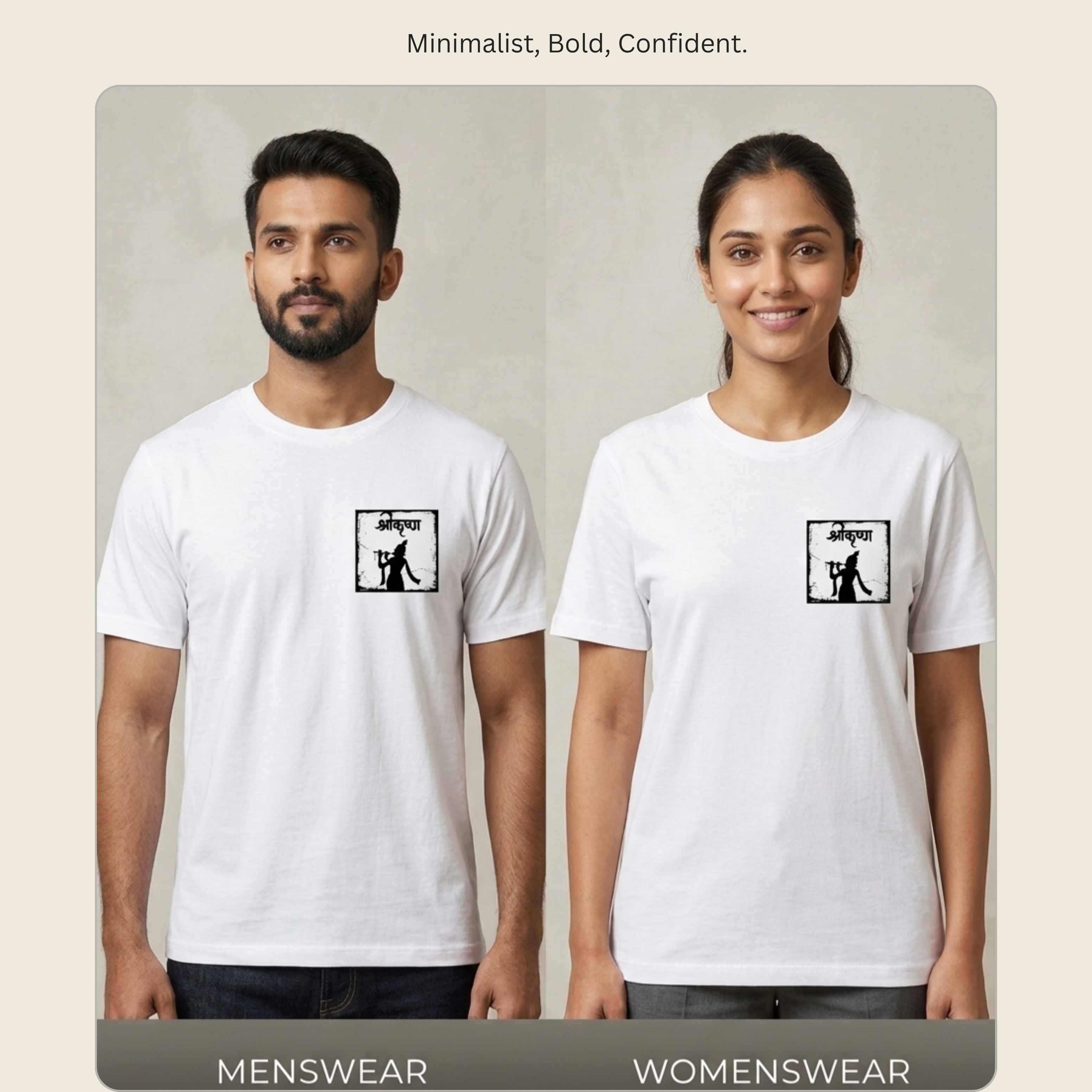 Chest Printed T-Shirt - Shri Krishn